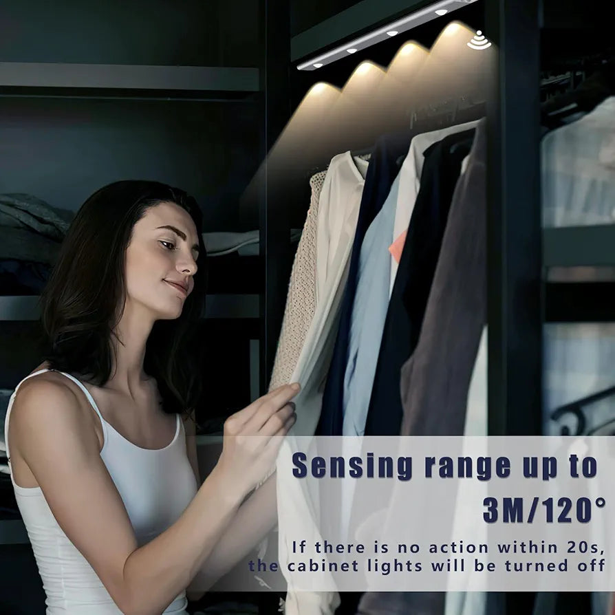 Luz LED Blanca Recargable Con Sensor Movimiento 60CM