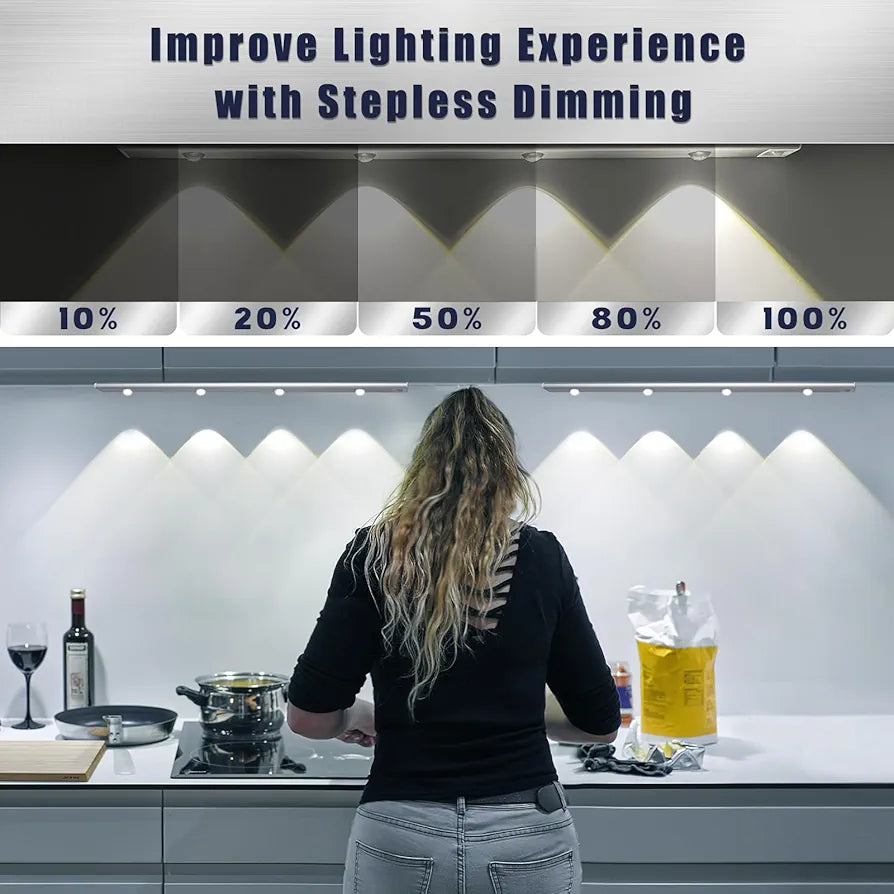 Luz LED Blanca Recargable Con Sensor Movimiento 60CM